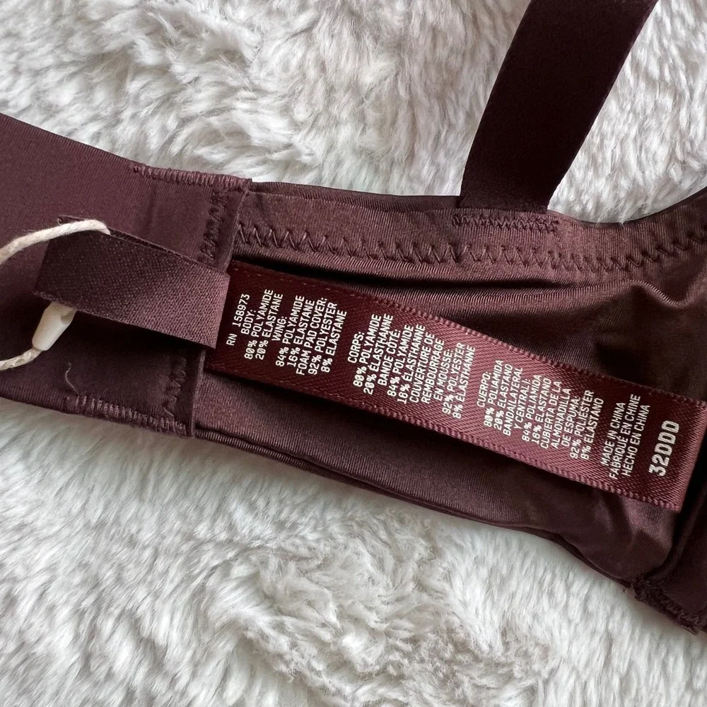 SKIMS Women's Wireless Form T-Shirt Bra Cocoa Brown BR-WRL-1889 Size 32DDD NEW